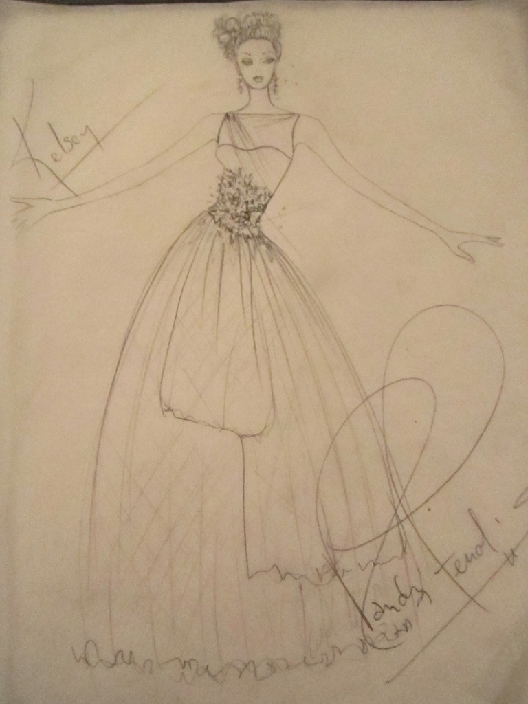 My sketch for Kelsey’s Bridal Blueprint. 