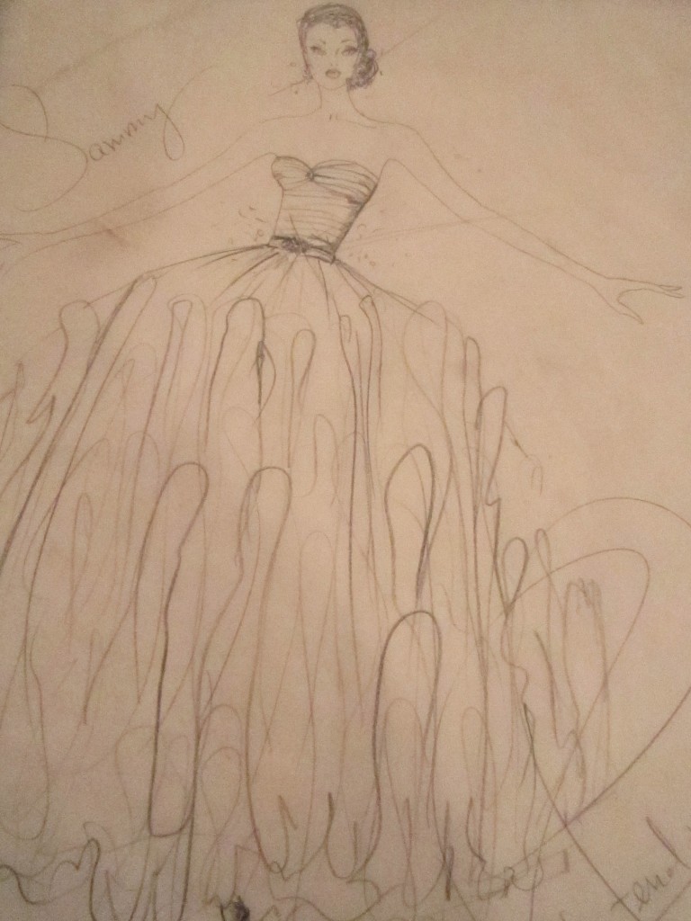 The final sketch for Samantha’s complete Head to Hem makeover.